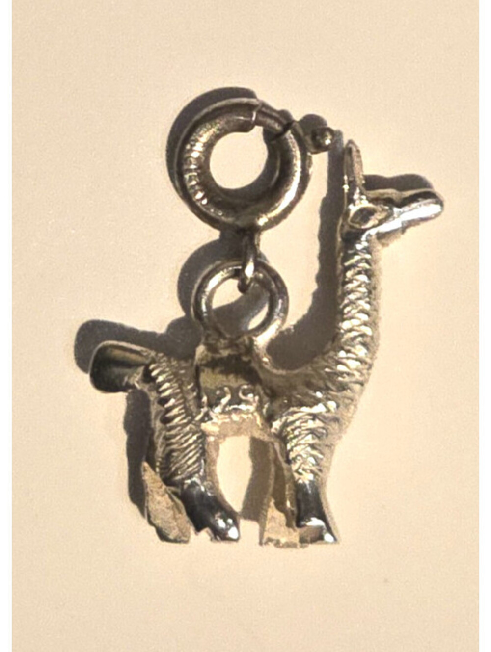 Sterling Silver Llama Charm Detailed 3D